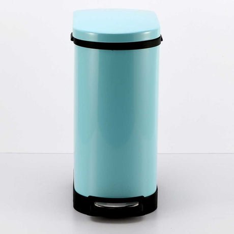SOGA 2X 10L Foot Pedal Stainless Steel Rubbish Recycling Garbage Waste Trash Bin U Blue - Cafe Supply