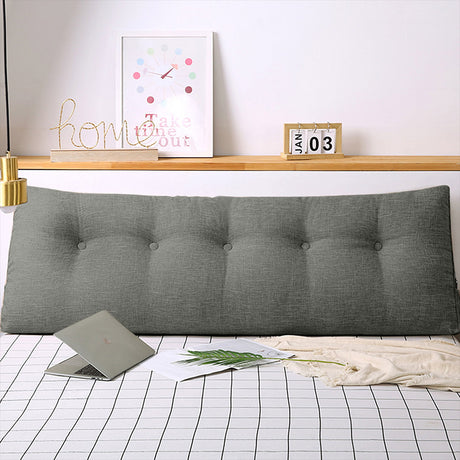 SOGA 2X 120cm Grey Triangular Wedge Bed Pillow Headboard Backrest Bedside Tatami Cushion Home Decor - Cafe Supply