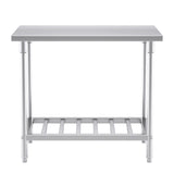 SOGA 100*70*85cm Commercial Catering Kitchen Stainless Steel Prep Work Bench