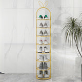 SOGA 2X 7 Tier Bunny Ears Shape  Gold Plated Metal Shoe Organizer Space Saving Portable Footwear Storage Shelf - Cafe Supply