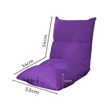 SOGA 2X Lounge Floor Recliner Adjustable Lazy Sofa Bed Folding Game Chair Purple - Cafe Supply