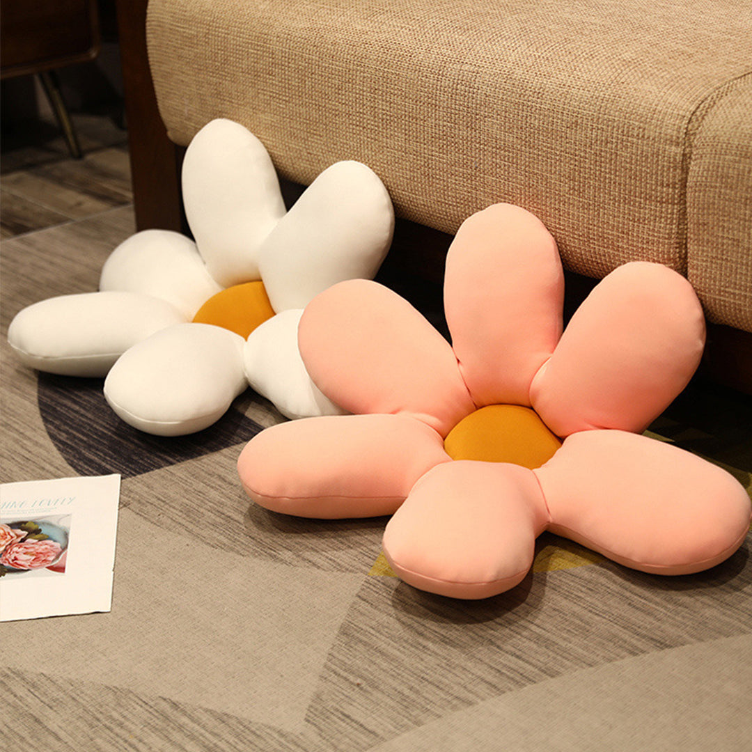 SOGA 2X Pink Daisy Flower Shape Cushion Soft Leaning Bedside Pad Floor Plush Pillow Home Decor - Cafe Supply