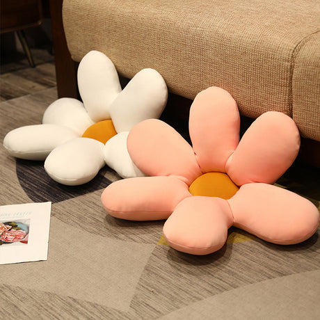 SOGA 2X Pink Daisy Flower Shape Cushion Soft Leaning Bedside Pad Floor Plush Pillow Home Decor - Cafe Supply
