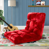 SOGA 4X Floor Recliner Folding Lounge Sofa Futon Couch Folding Chair Cushion Red - Cafe Supply