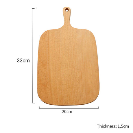 SOGA 2X 33cm Brown Rectangle Wooden Serving Tray Chopping Board Paddle with Handle Home Decor - Cafe Supply