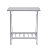 SOGA 80*70*85cm Commercial Catering Kitchen Stainless Steel Prep Work Bench