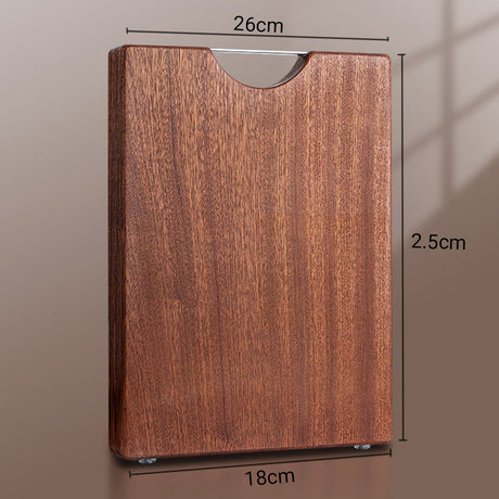 SOGA 2X 26cm Rectangular Wooden Ebony Butcher Block Non-slip Chopping Food Serving Tray Charcuterie Board - Cafe Supply