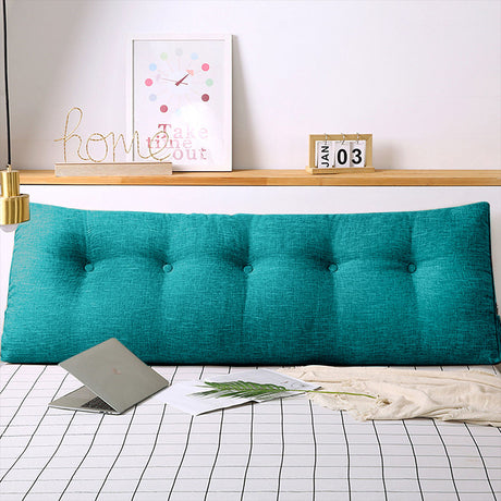 SOGA 2X 180cm Blue Green Triangular Wedge Bed Pillow Headboard Backrest Bedside Tatami Cushion Home Decor - Cafe Supply