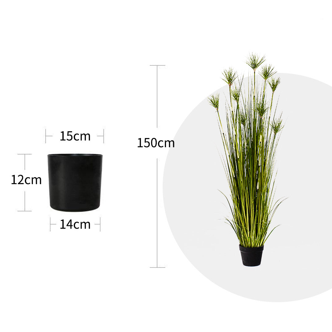 SOGA 2X 150cm Green Artificial Indoor Potted Papyrus Plant Tree Fake Simulation Decorative - Cafe Supply