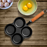 SOGA 2X 4 Mold Multi-Portion Cast Iron Breakfast Fried Egg Pancake Omelet Fry Pan - Cafe Supply