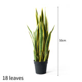 SOGA 4X 50cm Artificial Indoor Yellow Edge Tiger Piran Fake Decoration Tree Flower Pot Plant - Cafe Supply