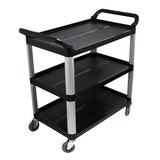 SOGA 2X 3 Tier Food Trolley Food Waste Cart w/ 2 Bin Food Utility Kitchen Large - Cafe Supply