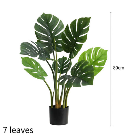 SOGA 2X 80cm Artificial Indoor Potted Turtle Back Fake Decoration Tree Flower Pot Plant - Cafe Supply