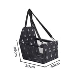 SOGA 2X Waterproof Pet Booster Car Seat Breathable Mesh Safety Travel Portable Dog Carrier Bag Black - Cafe Supply