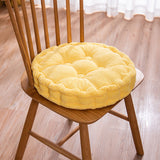 SOGA 2X Yellow Round Cushion Soft Leaning Plush Backrest Throw Seat Pillow Home Office Decor - Cafe Supply