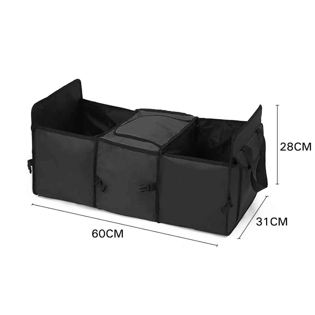 SOGA 2X Car Portable Storage Box Waterproof Oxford Cloth Multifunction Organizer Black - Cafe Supply