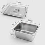SOGA 2X Gastronorm GN Pan Full Size 1/2 GN Pan 15cm Deep Stainless Steel With Lid - Cafe Supply