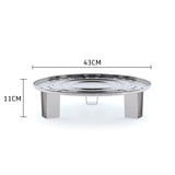 SOGA 2X 43cm Stainless Steel Steamer Insert Stock Pot Steaming Rack Stockpot Tray - Cafe Supply