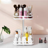 SOGA 2 Tier Steel White Square Rotating Multi-Function Kitchen Portable Storage Spice Seasoning Kitchen Countertop Organiser Shelf - Cafe Supply