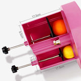 SOGA 2X Commercial Manual Vegetable Fruit Slicer Kitchen Cutter Machine Pink - Cafe Supply