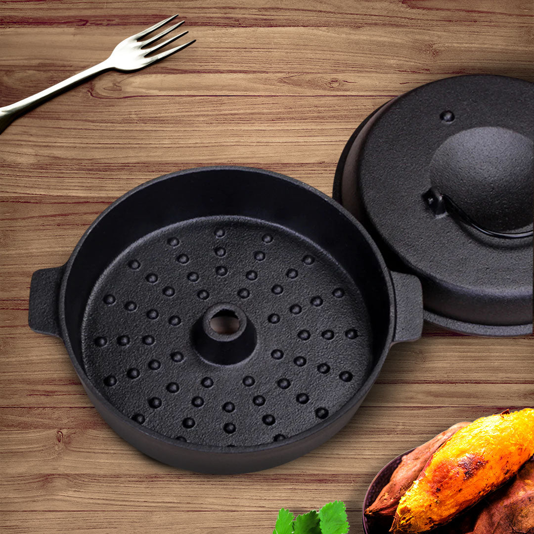SOGA 2X 28cm Cast Iron Dutch Oven Pre-Seasoned Camping Stew Pot with Lid - Cafe Supply