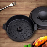 SOGA 2X 28cm Cast Iron Dutch Oven Pre-Seasoned Camping Stew Pot with Lid - Cafe Supply