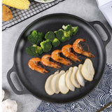 SOGA Dual Burners Cooktop Stove, 30cm Cast Iron Frying Pan Skillet and 28cm Induction Casserole - Cafe Supply