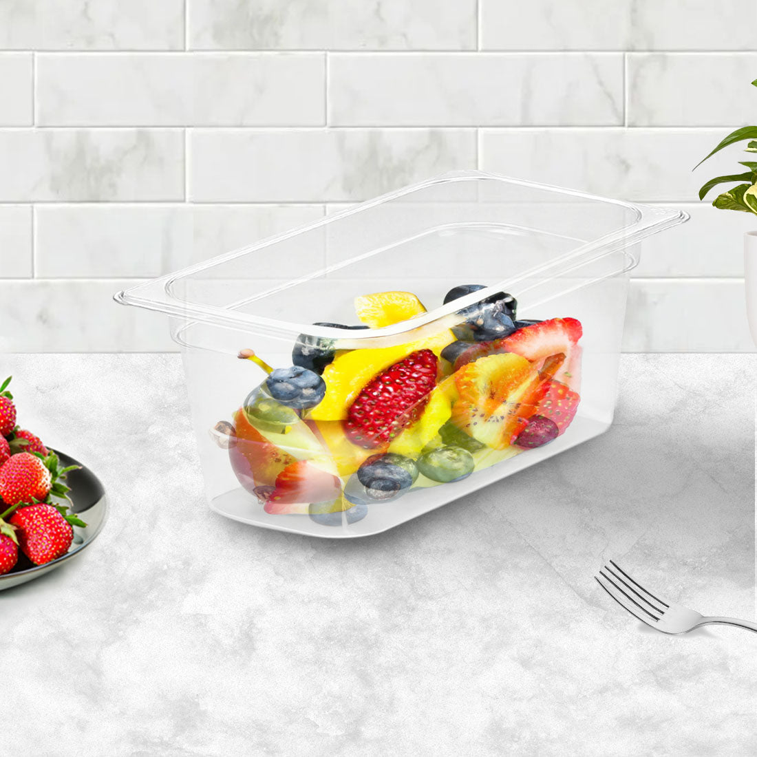 SOGA 150mm Clear Gastronorm GN Pan 1/3 Food Tray Storage - Cafe Supply