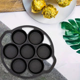 SOGA 2X 32cm Cast Iron Takoyaki Fry Pan Octopus Balls Maker 7 Hole Cavities Grill Mold - Cafe Supply