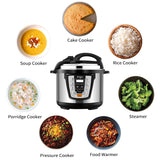 SOGA 2X Electric Stainless Steel Pressure Cooker 8L 1600W Multicooker 16 - Cafe Supply