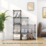 SOGA 2X Black Portable 9-Cube 3 Column Storage Organiser Foldable DIY Modular Grid Space Saving Shelf - Cafe Supply