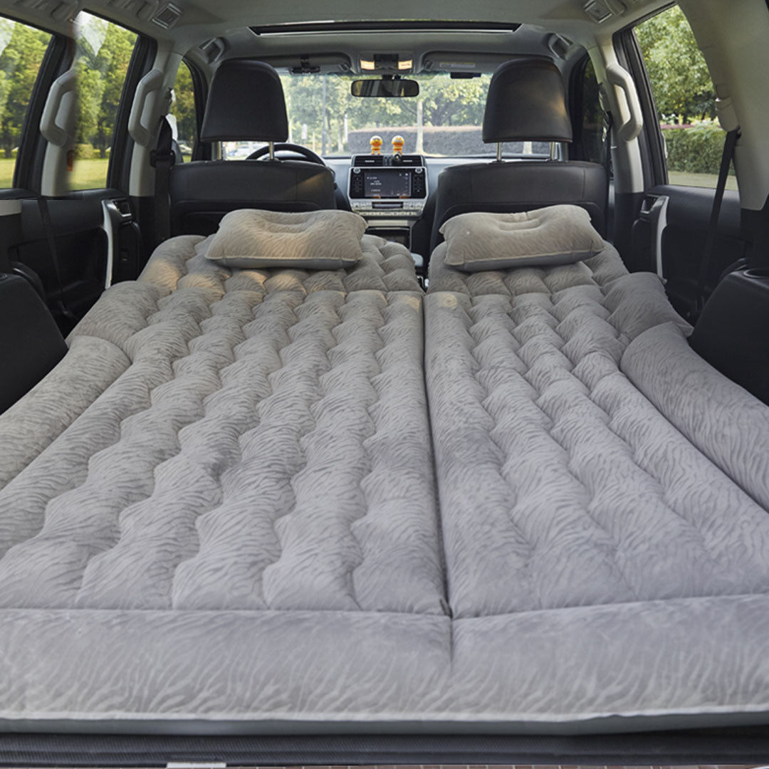SOGA 2X Grey Inflatable Car Boot Mattress Portable Camping Air Bed Travel Sleeping Essentials - Cafe Supply