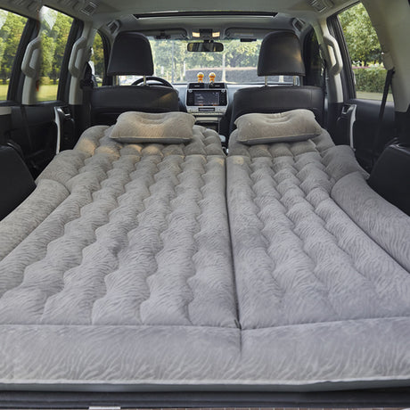 SOGA 2X Grey Inflatable Car Boot Mattress Portable Camping Air Bed Travel Sleeping Essentials - Cafe Supply