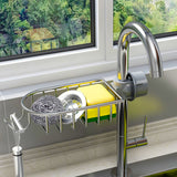SOGA 2X Silver Single Kitchen Sink Organiser Faucet Soap Sponge Caddy Rack Storage Drainer - Cafe Supply