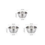 SOGA 2X 3Pcs Deepen Matte Stainless Steel Stackable Baking Washing Mixing Bowls Set Food Storage Basin - Cafe Supply