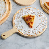 SOGA 2X 9 inch Round Premium Wooden Pine Food Serving Tray Charcuterie Board Paddle Home Decor - Cafe Supply