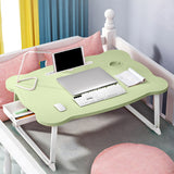SOGA 2X  Green Portable Bed Table Adjustable Folding Mini Desk With Mini Drawer and Cup-Holder Home Decor - Cafe Supply