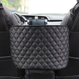 SOGA 2X Black Leather Car Storage Portable Hanging Organizer Backseat Multi-Purpose Interior Accessories Bag - Cafe Supply