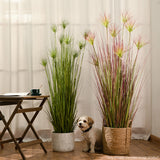 SOGA 2X 150cm Purple-Red Artificial Indoor Potted Papyrus Plant Tree Fake Simulation Decorative - Cafe Supply