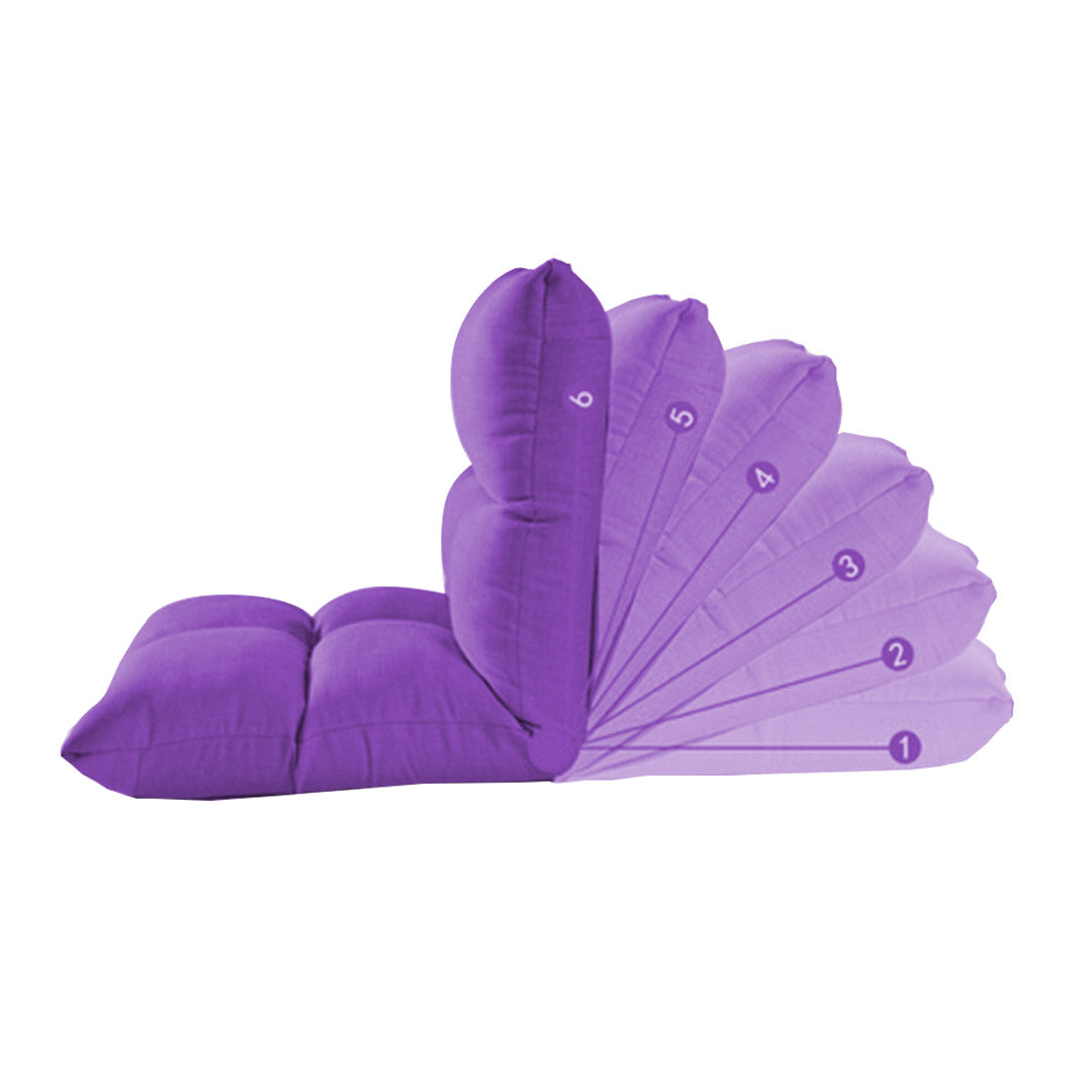 SOGA 2X Lounge Floor Recliner Adjustable Lazy Sofa Bed Folding Game Chair Purple - Cafe Supply