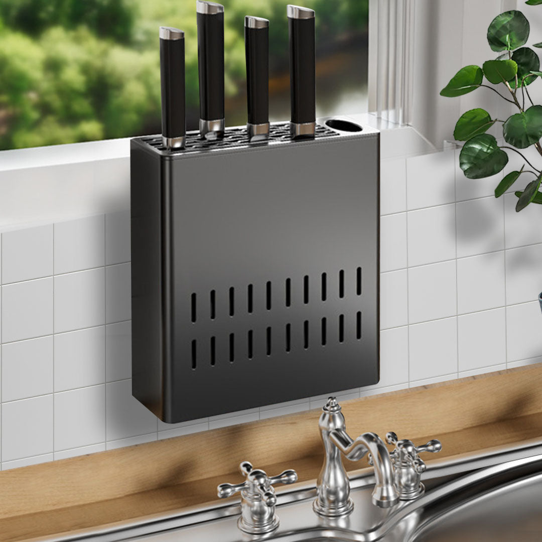 SOGA 2X  Wall Mounted Kitchen Knife Storage Rack Space-Saving Organiser - Cafe Supply