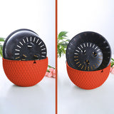 SOGA 2X Red Medium Hanging Resin Flower Pot Self Watering Basket Planter Outdoor Garden Decor - Cafe Supply