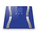 SOGA 2X Glass LCD Digital Body Fat Scale Bathroom Electronic Gym Water Weighing Scales Blue/Purple - Cafe Supply