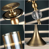 SOGA 2X 43cm Glass Candle Holder Candle Stand Glass/Metal - Cafe Supply