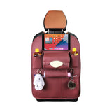 SOGA 2X PVC Leather Car Back Seat Storage Bag Multi-Pocket Organizer Backseat and iPad Mini Holder Red - Cafe Supply