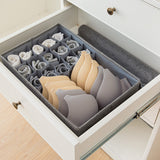 SOGA 2X Grey Flip Top Underwear Storage Box Foldable Wardrobe Partition Drawer Home Organiser - Cafe Supply
