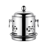 SOGA Stainless Steel Mini Asian Buffet Hot Pot Single Person Shabu Alcohol Stove Burner with Lid - Cafe Supply