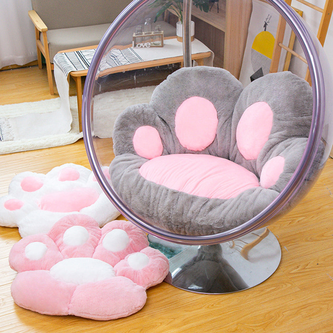 SOGA 2X 70cm Grey Paw Shape Cushion Warm Lazy Sofa Decorative Pillow Backseat Plush Mat Home Decor - Cafe Supply