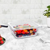 SOGA 65mm Clear Gastronorm GN Pan 1/6 Food Tray Storage Bundle of 4 with Lid - Cafe Supply