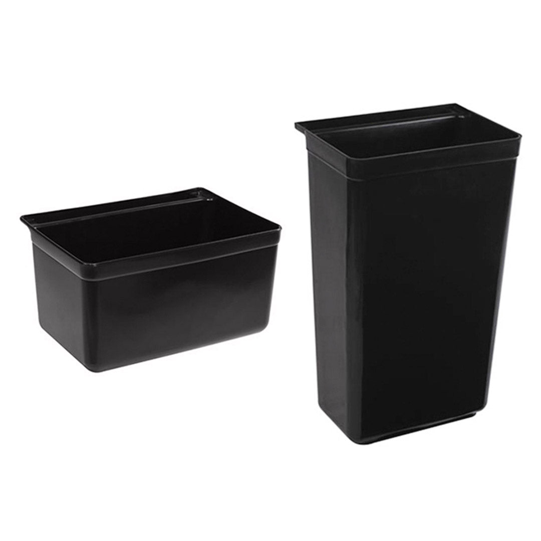 SOGA 2X 3 Tier 83x43x95cm Food Trolley Food Waste Cart w/ 2 Bins Storage Kitchen Small - Cafe Supply